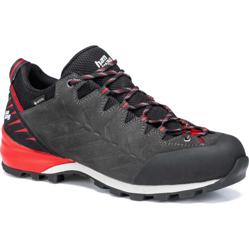 Hanwag Men's Makra Pro Low Gore-Tex Asphalt/Red