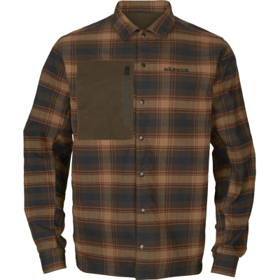 Härkila Men's Eirik Reversible Shirt Jacket Dark Warm Olive/Burgundy