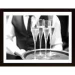 He Serves Champagne Poster