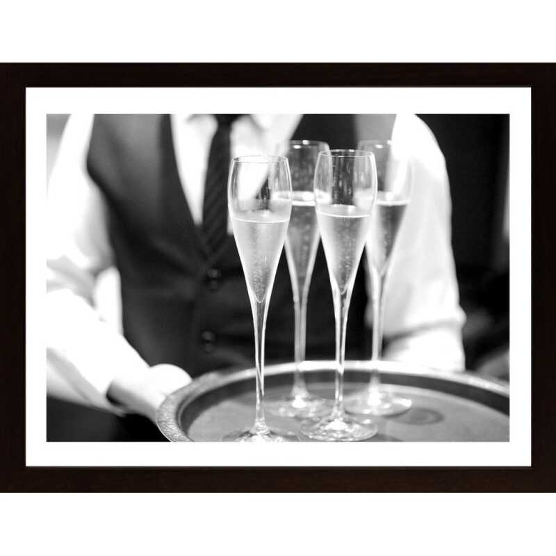 He Serves Champagne Poster