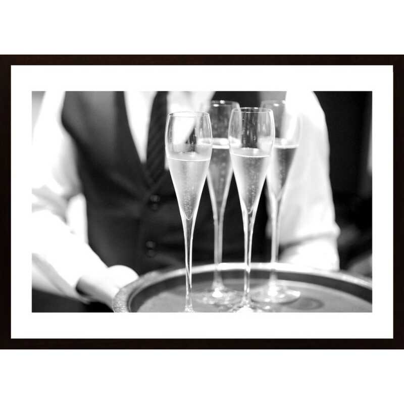 He Serves Champagne Poster