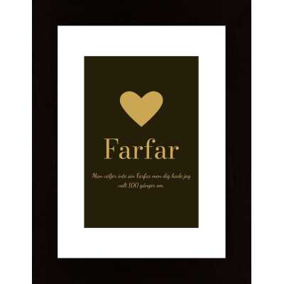 Hyllning, Farfar (Egen Text) - Svart Poster