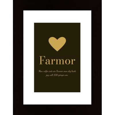 Hyllning, Farmor (Egen Text) - Svart Poster