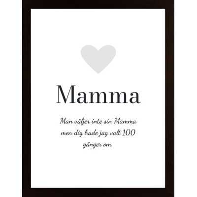 Hyllning, Mamma (Egen Text) Poster