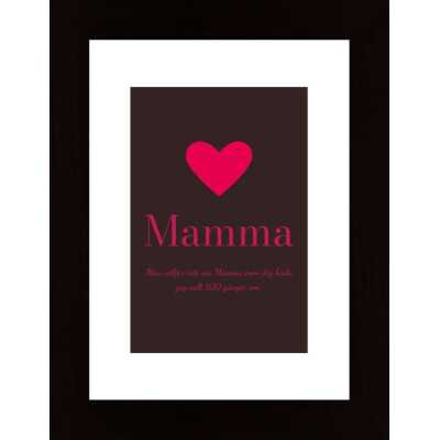 Hyllning, Mamma (Egen Text) - Svart / Röd Poster