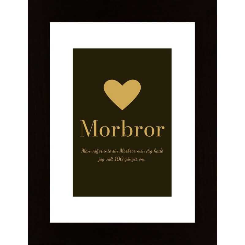 Hyllning, Morbror (Egen Text) - Svart Poster