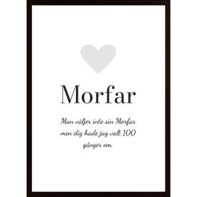Hyllning, Morfar (Egen Text) Poster