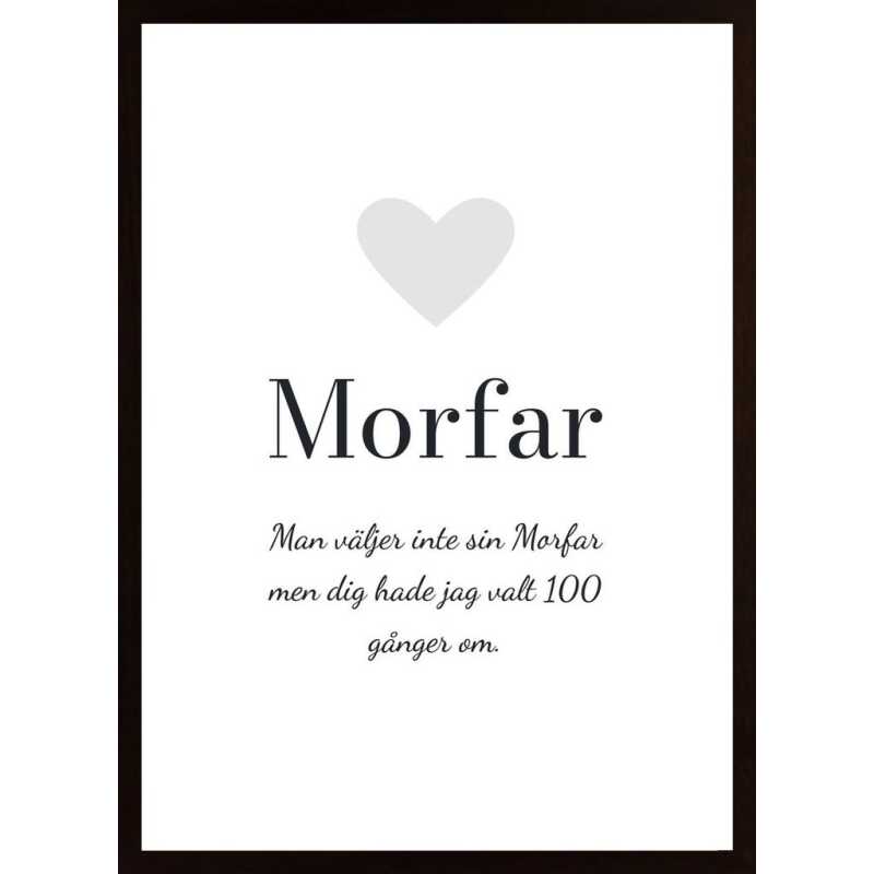 Hyllning, Morfar (Egen Text) Poster
