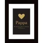 Hyllning, Pappa (Egen Text) - Svart / Guld Poster