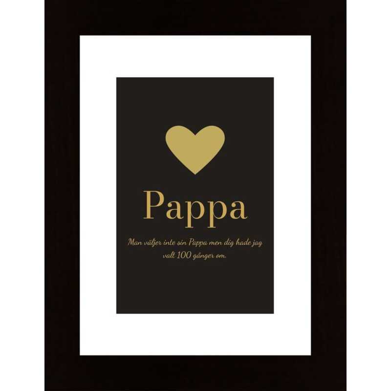 Hyllning, Pappa (Egen Text) - Svart / Guld Poster Hyllning, Pappa (Egen Text) - Svart / Guld Poster