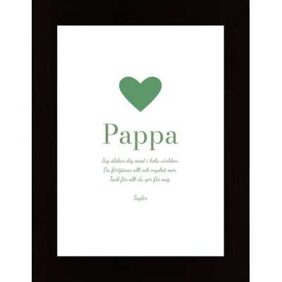 Hyllning Pappa - Tack För Allt Du Gör För Mig Poster