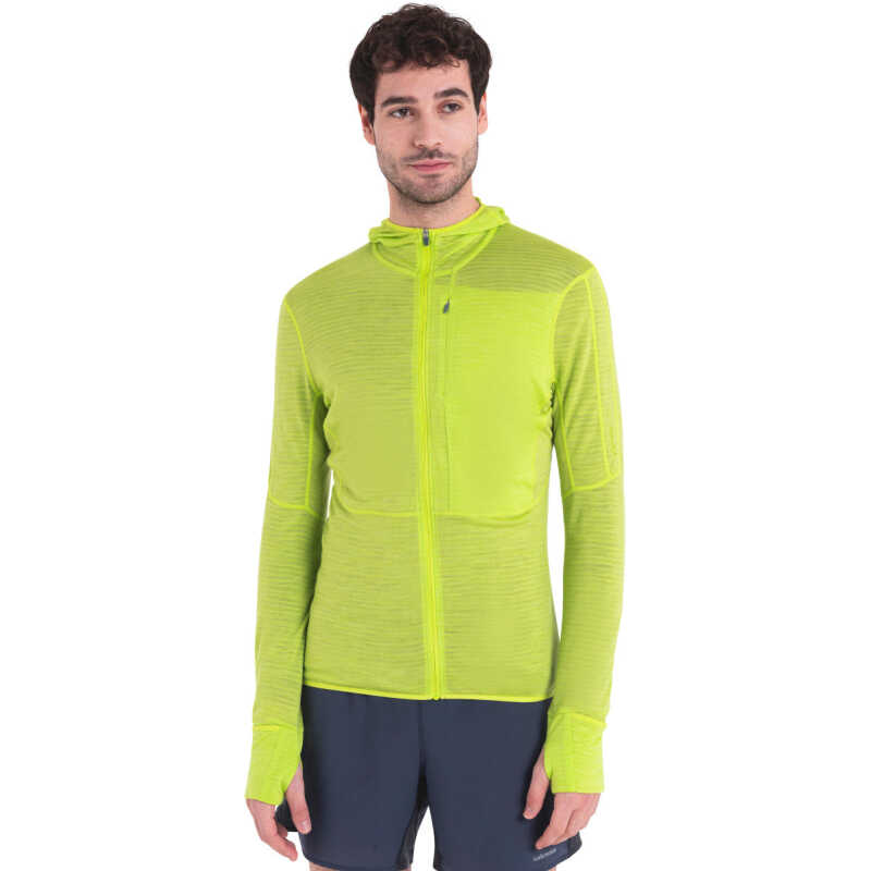 Icebreaker Men's Merino 200 Realfleece™ Descender Long Sleeve Zip Hoodie Hyper