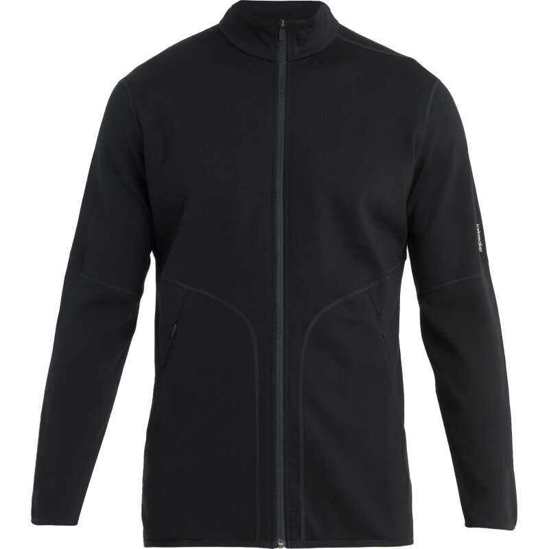 Icebreaker Men's Merino 560 Realfleece Elemental II Longsleeve Zip Black