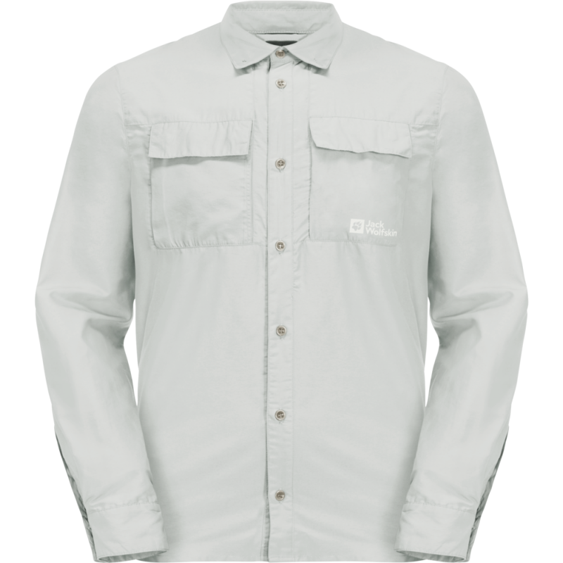 Jack Wolfskin Men's Barrier Long Sleeve Shirt Cool Grey Jack Wolfskin Men's Barrier Long Sleeve Shirt Cool Grey