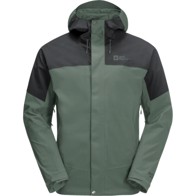 Jack Wolfskin Men's Kammweg 2-Layer Jacket Hedge Green