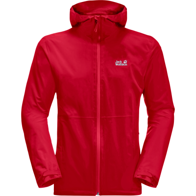 Jack Wolfskin Men's Pack & Go Shell Adrenaline Red