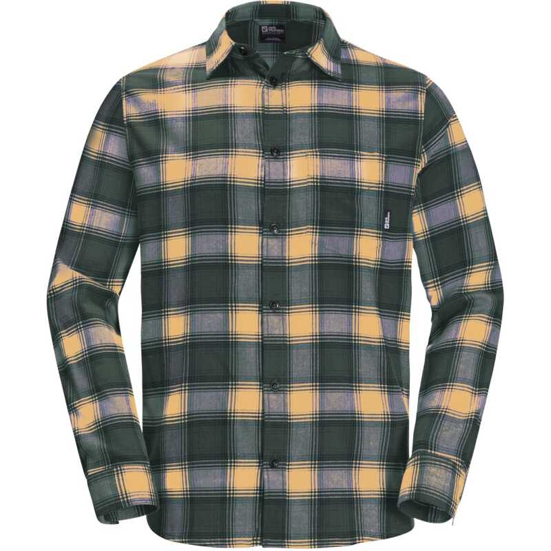Jack Wolfskin Men's Wanderweg Shirt Teal Jack Wolfskin Men's Wanderweg Shirt Teal