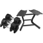 Justerbara hantlar PRO med ställ, 2 x 4-32.5 kg, JTC Power