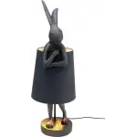 KARE DESIGN Animal Rabbit bordslampa - svart linne och polyresin/stål