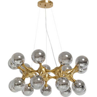 KARE DESIGN Atomic Balls taklampa - silverglas och mässingsstål