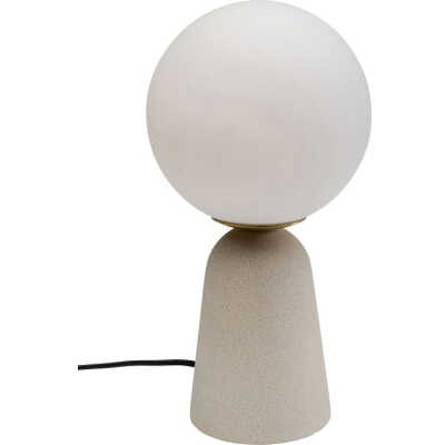 KARE DESIGN Bollie bordslampa - klarglas och beige betongcement