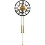 KARE DESIGN Clockwork väggklocka - mässing och svart aluminium