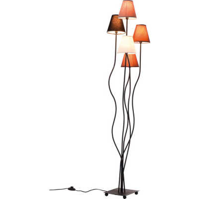 KARE DESIGN Flexibel Mocha Cinque golvlampa - flerfärgat tyg och stål