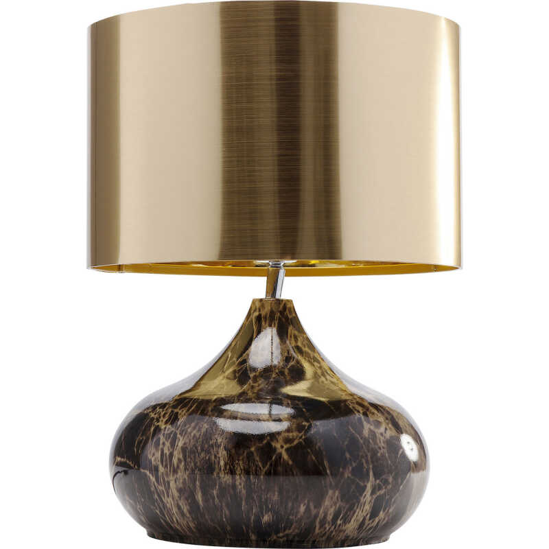KARE DESIGN Mamo Deluxe bordslampa - guld plast / brunt stål KARE DESIGN Mamo Deluxe bordslampa - guld plast / brunt stål