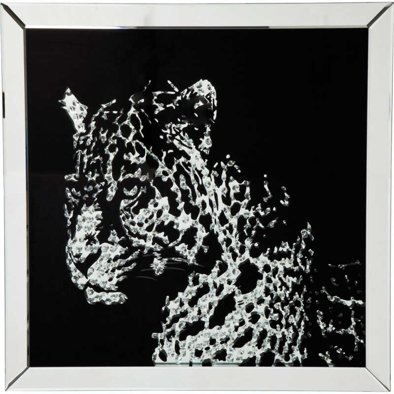 KARE DESIGN Plakat, spegelleopard - flerfärgad, med ram, KARE DESIGN Plakat, spegelleopard - flerfärgad, med ram,
