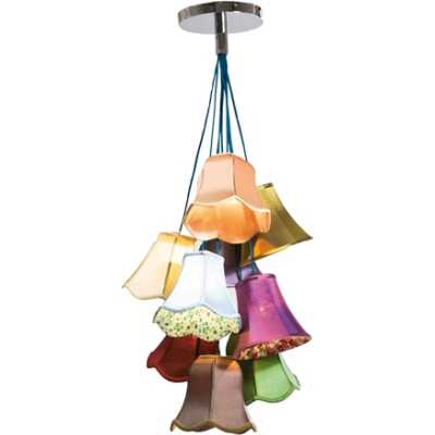 KARE DESIGN Saloon Flowers taklampa - flerfärgat tyg