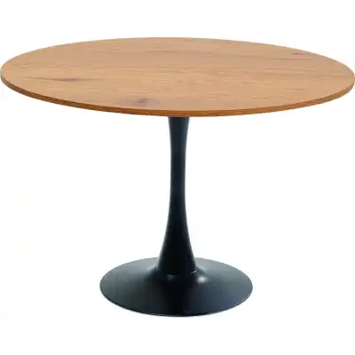 KARE DESIGN Schickeria matbord, runt - laminat med eklook och svart stål