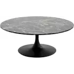 KARE DESIGN Schickeria soffbord, runt - laminat i svart marmorlook och svart stål