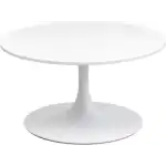 KARE DESIGN Schickeria soffbord, runt - vit MDF och vitt stål