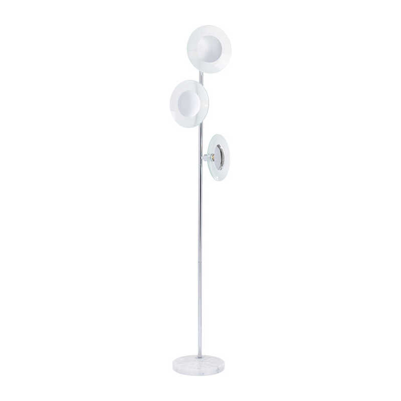 KARE DESIGN Ufo Trä Golvlampa - Glas, Silver Stål och Marmor