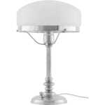 Karlfeldt Bordslampa Förnicklad/Benvit