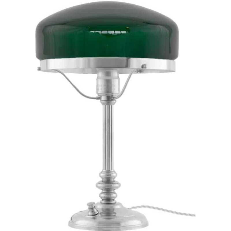 Karlfeldt Bordslampa Förnicklad/Grön