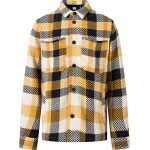 Knowledge Cotton Apparel Men's Checked Overshirt Yellow Check