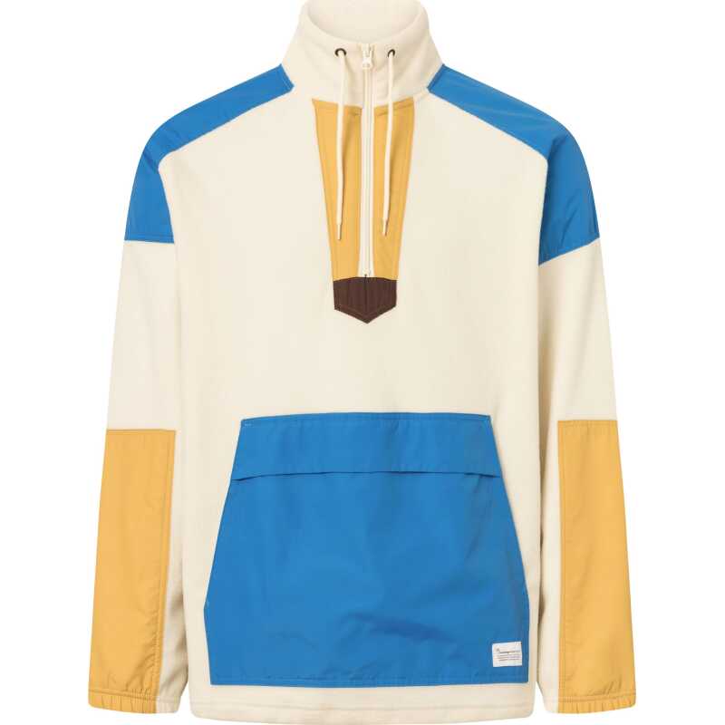 Knowledge Cotton Apparel Men's Fleece Anorak Buttercream