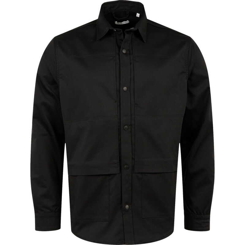Knowledge Cotton Apparel Men's Larch Utility Shirt Black Jet