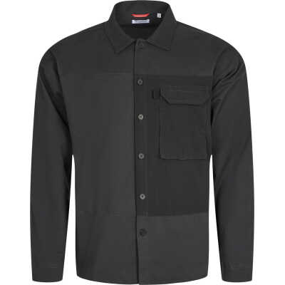 Knowledge Cotton Apparel Men's Outdoor Twill Overshirt With Contrast Fabric Phantom