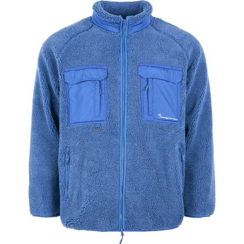 Knowledge Cotton Apparel Men's Oversized Raglan Teddy Polyester Zip Sweat Limoges Knowledge Cotton Apparel Men's Oversized Raglan Teddy Polyester Zip Sweat Limoges