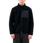 Knowledge Cotton Apparel Men's Teddy Fleece Zip Sweat Black Jet