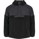 Knowledge Cotton Apparel Men's Teddy Oversized Anorak Black Jet