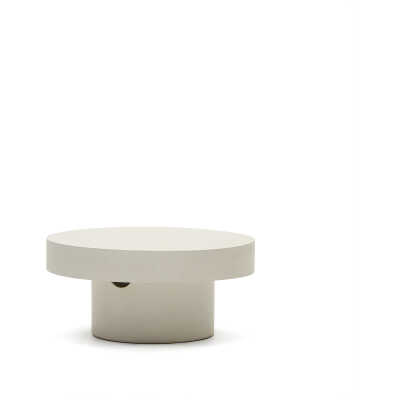 LAFORMA Aiguablava soffbord, runt - vit cement