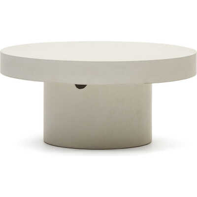 LAFORMA Aiguablava soffbord, runt - vit cement