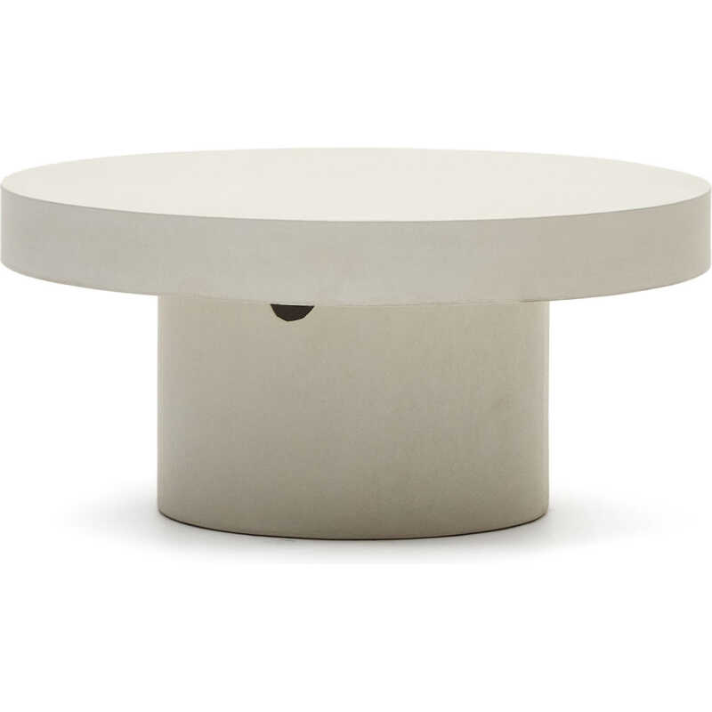 LAFORMA Aiguablava soffbord, runt - vit cement LAFORMA Aiguablava soffbord, runt - vit cement