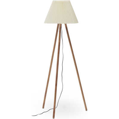 LAFORMA Benicarlo golvlampa i massivt gummiträ med en naturlig, beige finish