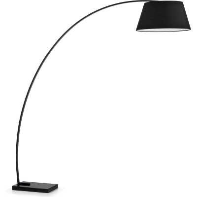 LAFORMA Chop Floor Lamp - Svart Metall / Marmor / Fabric