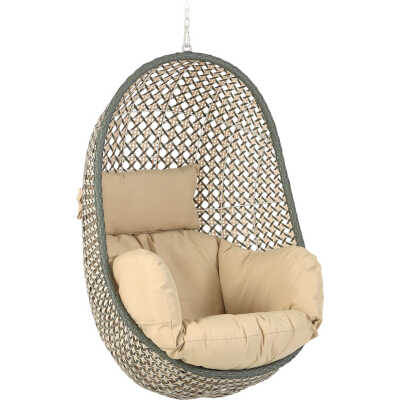 LAFORMA Cira Hängstol, med Dynor - Polyester och Flerfärgad Polyrotting