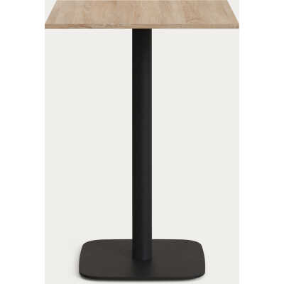 LAFORMA Dina högbord i naturlig finish melamin med metallben i svartmålad finish, 60x60